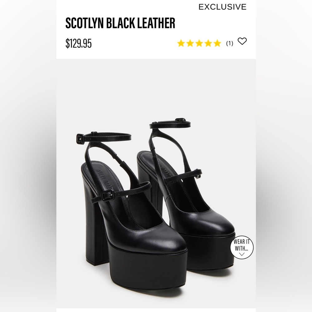 Steve Madden Black Platform Shoes
